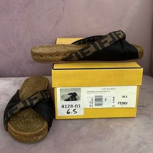 Fendi espadrille sandals size 36.5